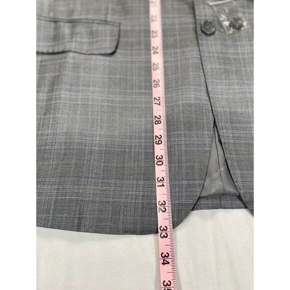 NWT Giorgio Armani Le Collezioni Gray Purple Plaid Wool Sport Coat Blazer - Picture 10 of 10